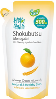 Shokubutsu Orange Peel Oil Shower 400ml.P3*4 ถุง